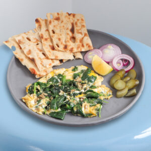 املت پنیر و اسفناج