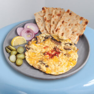 املت قارچ و پنیر